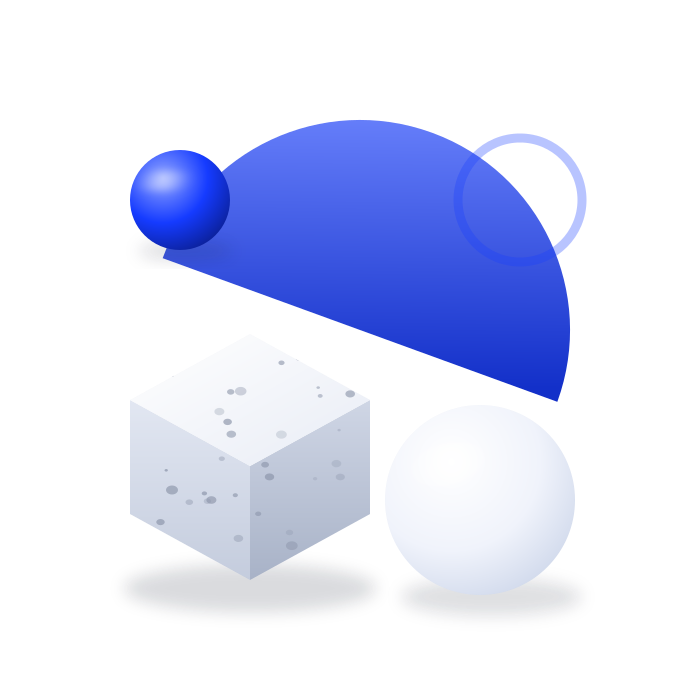 Blue and white geometric shapes representing a structured research method